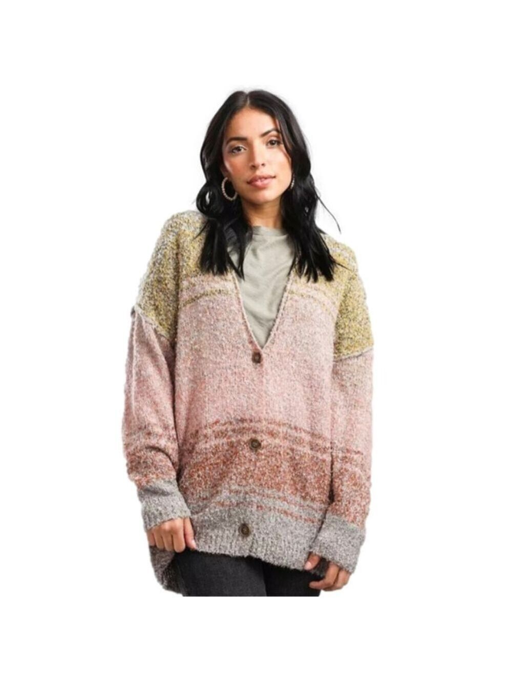 Coco & Jaimeson Color Block Cardigan Sweater